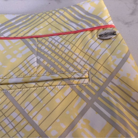 Greg Norman Collection Gold Mini A-Line Skirt Cocktail - Picture 7 of 9